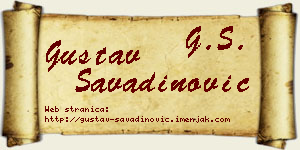 Gustav Savadinović vizit kartica